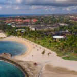 Aerial view of Nusa Dua beach coastline in Bali