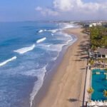 Aerial view of Seminyak beach