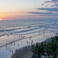 Canggu beach aerial view