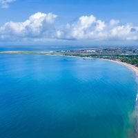 Aerial view of Jimbaran beach