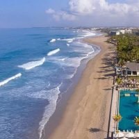 Aerial view of Seminyak beach