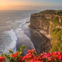 Uluwatu cliff side view near Uluwatu Temple